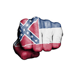 Image showing United states, fist with the flag of a state