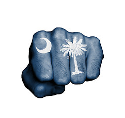 Image showing United states, fist with the flag of South Carolina