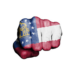 Image showing United states, fist with the flag of a state