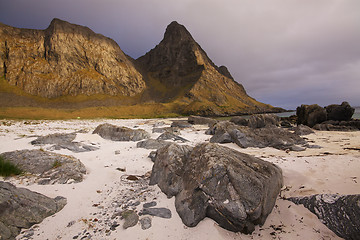 Image showing Beach on Lofoten islands