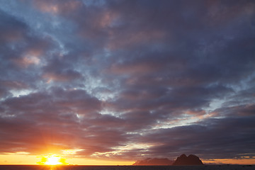 Image showing Midnight sun cloudscape