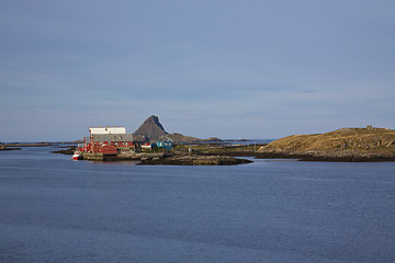 Image showing Fishing port on island