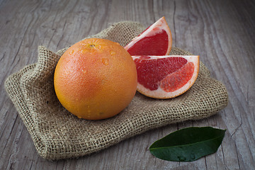 Image showing Pink grapefruit