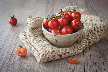 Image showing Fresh cherry tomatoes