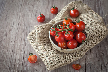 Image showing Fresh cherry tomatoes