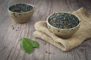 Image showing Black lentils