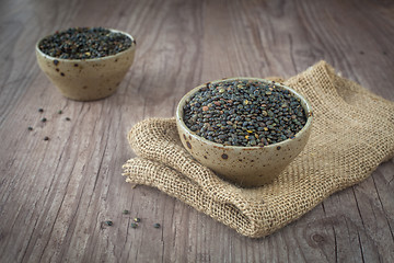 Image showing Black lentils