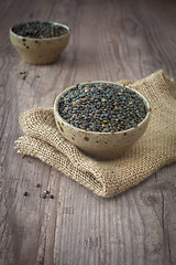 Image showing Black lentils