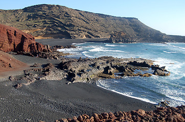 Image showing Volcanic coast