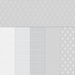 Image showing Set white paper textured backgrounds