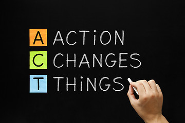 Image showing Action Changes Things Acronym