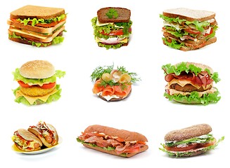 Image showing Sandwiches Collection