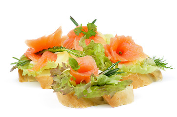 Image showing Smoked Salmon Appetizers