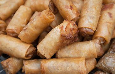 Image showing deep fried spring rolls