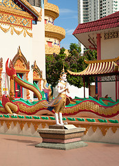 Image showing statues outside temple