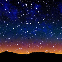 Image showing starry sky at night