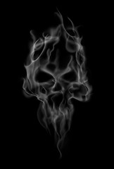 Image showing abstract smoke skull