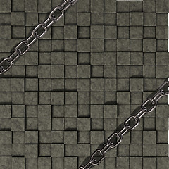 Image showing chains on stone background