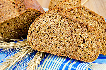 Image showing Rye bread on a napkin