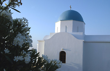 Image showing church   with flowers