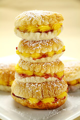 Image showing Custard Cake Stack