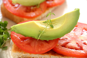 Image showing Avocado On Tomato