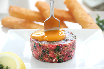 Image showing Fork In Steak Tartare