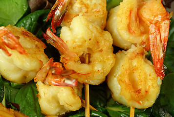 Image showing Shrimp Skewers