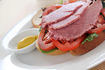 Image showing Corn Beef Sandwich