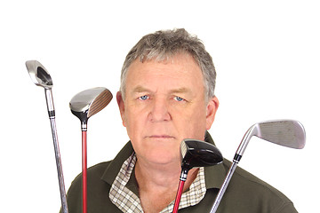 Image showing Angry Golfer