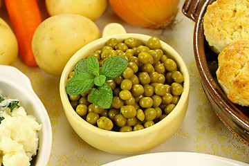 Image showing Peas With mint