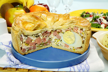 Image showing Ham And Egg Pie