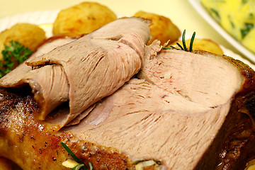 Image showing Carved Lamb Roast