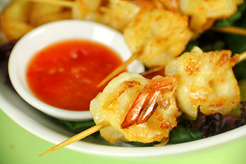 Image showing Shrimp Skewers