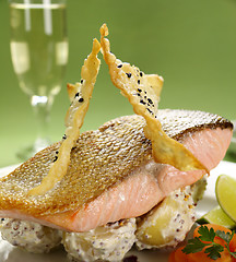 Image showing Crispy Skin Salmon