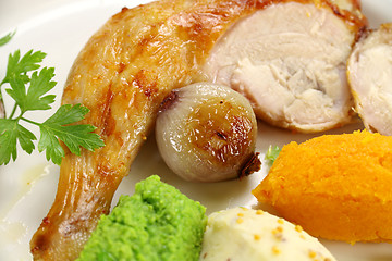 Image showing Roast Onion And Chicken