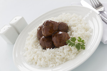 Image showing Meat Balls In Hoisin Sauce