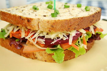 Image showing Jumbo Salad Sandwich