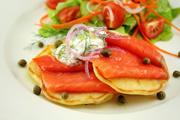 Image showing Smoked Trout On Fritters