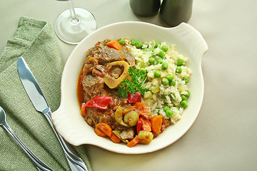 Image showing Osso Bucco And Rice