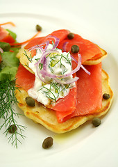 Image showing Smoked Trout On Fritters