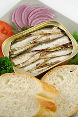 Image showing Sardines And Salad