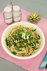 Image showing Spinach Fettucini