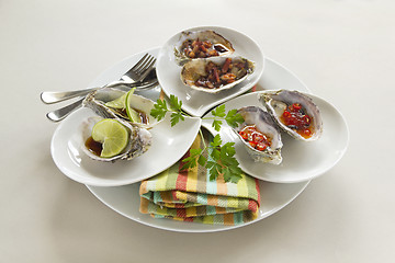 Image showing Platter Of Oysters