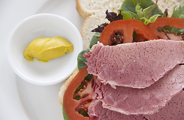 Image showing Corn Beef Sandwich