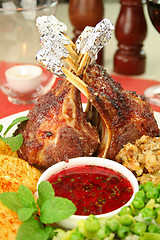 Image showing Roasted Lamb Rack