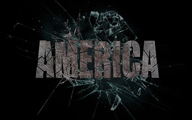 Image showing Concept of violence or crash, America