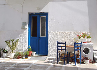 Image showing greek islands street scene