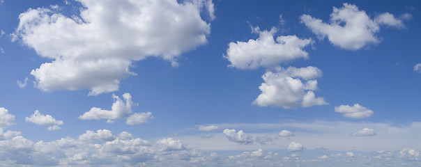 Image showing Deep blue sky big resolution panoramic photo