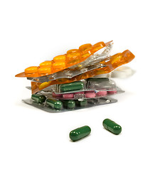 Image showing Pills stack isolated